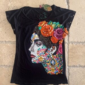 Mosaic Art Black Women's Tee